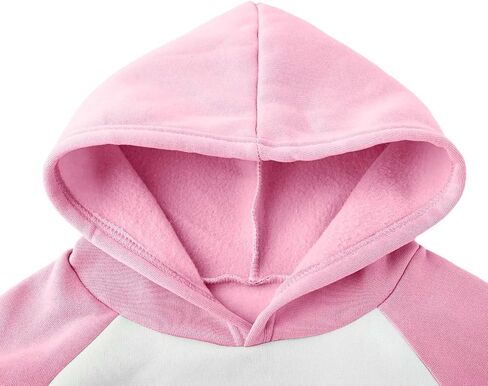 Girls Hoodie Color Block Sweatshirt Long Sleeve Fleece Lined Hooded Sweatshirts Loose Fit Warm Pullover Tween Clothes in Saudi Arabia