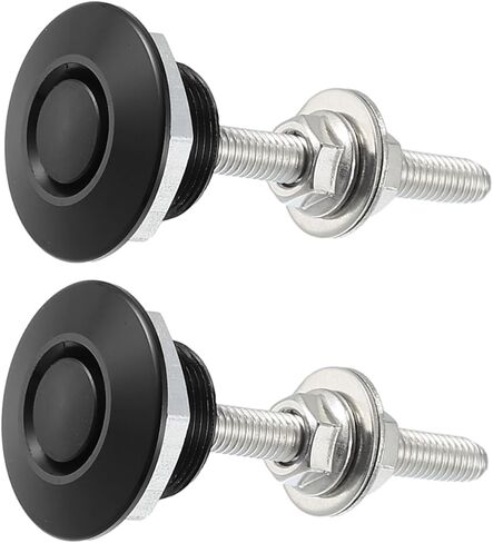 Motoforti Black Pumper Quick Freef Lock Latch Aluminy Aluminy Hood Lock Lock Bonnet - حزمة من 2 طويل الأمد in Saudi Arabia