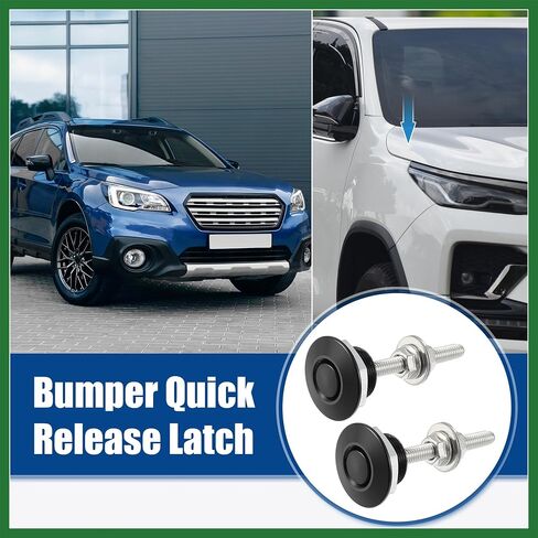 Motoforti Black Pumper Quick Freef Lock Latch Aluminy Aluminy Hood Lock Lock Bonnet - حزمة من 2 طويل الأمد in Saudi Arabia