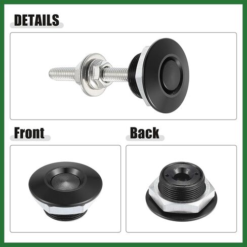 Motoforti Black Pumper Quick Freef Lock Latch Aluminy Aluminy Hood Lock Lock Bonnet - حزمة من 2 طويل الأمد in Saudi Arabia