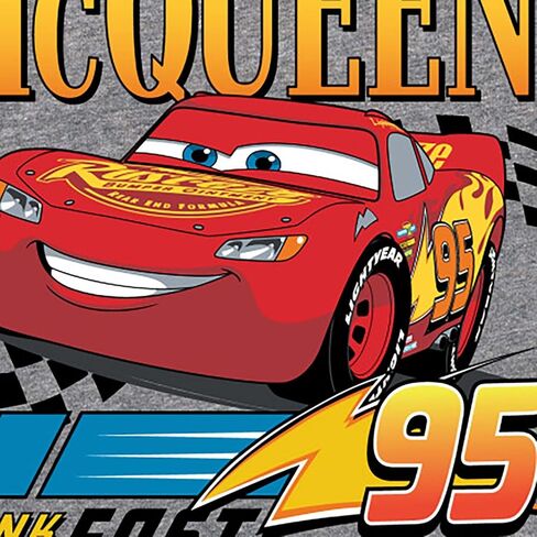 سيارات ديزني - Lightning McQueen Think Fast - Toddler and Youth Raglan Graphic T -Shirt in Saudi Arabia