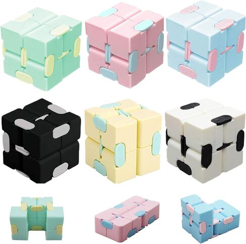 6 Pack Infinity Cube Toys, Fidget Blocks for Kids Boys Girls, Infinite Cubes Flip Cube Finger Toys for Birthday Gifts Goodie Bag Basket Stuffers Classroom Prizes Party Favors in Saudi Arabia