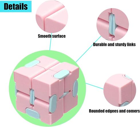 6 Pack Infinity Cube Toys, Fidget Blocks for Kids Boys Girls, Infinite Cubes Flip Cube Finger Toys for Birthday Gifts Goodie Bag Basket Stuffers Classroom Prizes Party Favors in Saudi Arabia