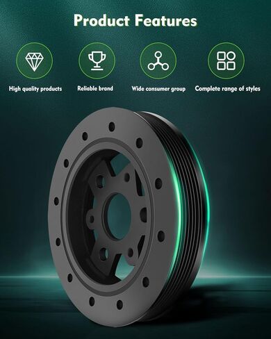 SCITOO Harmonic Balancer LR078547 Crankshaft Belt Drive Pulley 2015-2019 for Land Rover Discovery Sport 2013-2015 for Land Rover LR2 2012-2019 for Land Rover Range Rover Evoque in Kuwait