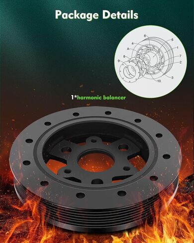 SCITOO Harmonic Balancer LR078547 Crankshaft Belt Drive Pulley 2015-2019 for Land Rover Discovery Sport 2013-2015 for Land Rover LR2 2012-2019 for Land Rover Range Rover Evoque in Kuwait