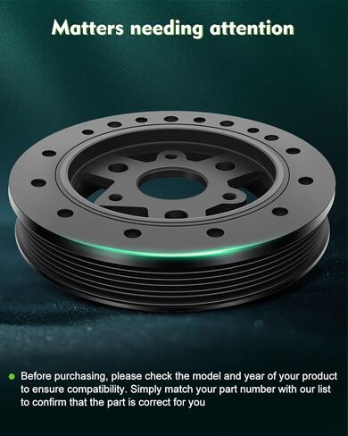 SCITOO Harmonic Balancer LR078547 Crankshaft Belt Drive Pulley 2015-2019 for Land Rover Discovery Sport 2013-2015 for Land Rover LR2 2012-2019 for Land Rover Range Rover Evoque in Kuwait