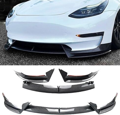 Side Skirts for 2017-2025 Tesla Model 3, Model 3 Accessories Body Kit Rocker Panel Trim Guard Carbon Fiber 4 pcs (Carbon Fiber) in Saudi Arabia