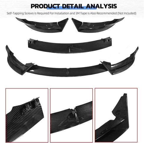 Side Skirts for 2017-2025 Tesla Model 3, Model 3 Accessories Body Kit Rocker Panel Trim Guard Carbon Fiber 4 pcs (Carbon Fiber) in Saudi Arabia