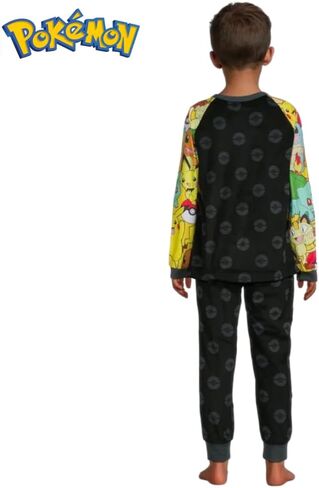 Pokemon Pajamas Set, 2 Piece Sleepwear for Kids, Size 6/7 Black in Saudi Arabia