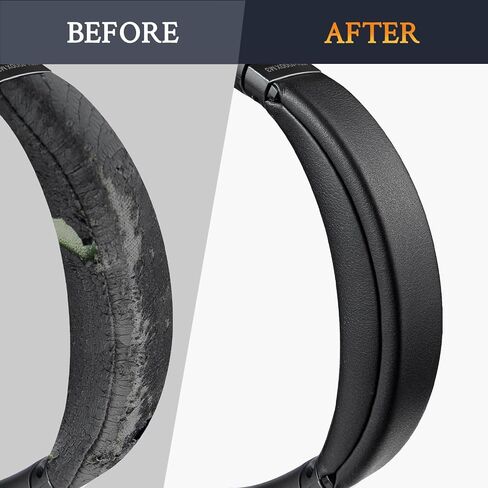 SOULWIT Ear Pads Cushions + Headband, Replacement Kit for Sony WH-1000XM3 (WH1000XM3) Over-Ear Headphones, Replacement Headstrap Pad & Earpads Repair Part - Silver in Saudi Arabia