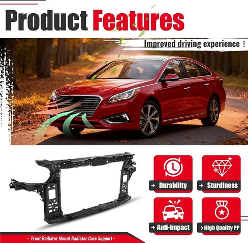 مجموعة دعم Core Core Front متوافقة مع 2015-2017 Hyundai Sonata دون استبدال هجين لـ HY1225179 64101C2000 in Saudi Arabia