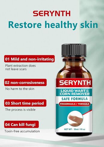Wart Remover,Skin Tag Remover,17% Salicylic Acid Liquid Wart Remover,Fast-Acting Removal for Men & Women Toes Feet,Freeze Off for Common Calluses,Genital,Flat,Plantar Wart,H Warts,Corn on Toes, 30ML in Saudi Arabia