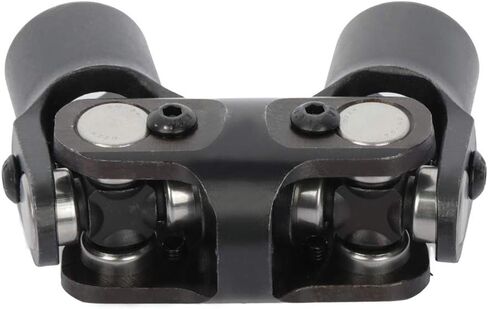 3/4 "Round * 3/4" Round Smooth Steering Confincts Universal Black Double U-Coint Shaft Smooth 143mm in Kuwait