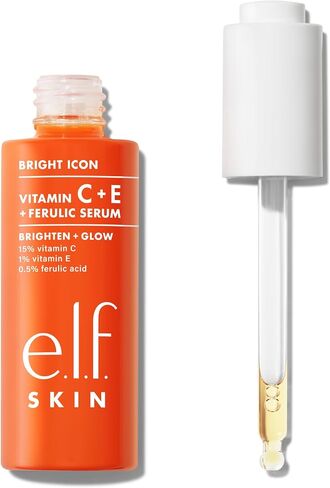قزم. أيقونة ساطعة ساطعة فيتامين C + E + Ferulic Serum ، مصل الوجه المشرق والتهدئة ، يساعد حتى لون البشرة ، نباتي وخالي من القسوة ، 1 أوقية in Kuwait