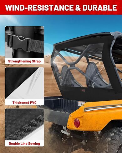 Starknightmt teryx النافذة الخلفية النافذة النافذة المقاومة للطخور المطيرة متوافقة مع 2013-2025 Kawasaki teryx 4 800 Dustproof UTV Back Windshield Dust Panel Associory in Kuwait