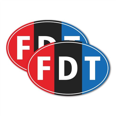 FDT Car Magnet-2 عبوة 4 "× 6" فينيل عاكسة مضادة لترامب المغناطيس هذه شاحنة سيارة مضحكة ومقاومة للماء أو ثلاجة in Saudi Arabia