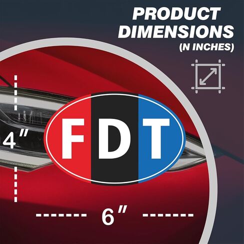 FDT Car Magnet-2 عبوة 4 "× 6" فينيل عاكسة مضادة لترامب المغناطيس هذه شاحنة سيارة مضحكة ومقاومة للماء أو ثلاجة in Saudi Arabia
