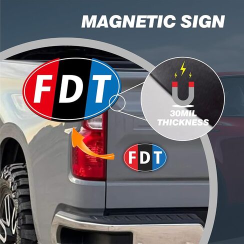 FDT Car Magnet-2 عبوة 4 "× 6" فينيل عاكسة مضادة لترامب المغناطيس هذه شاحنة سيارة مضحكة ومقاومة للماء أو ثلاجة in Saudi Arabia
