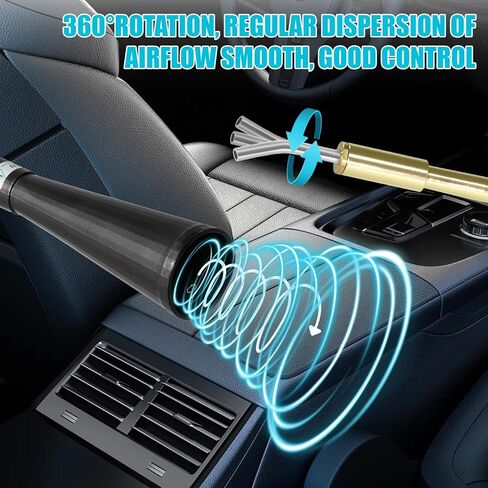 بندقية تنظيف السيارات عالية الضغط مع فوهتين وفرشاة ، مسدس ضربة الهواء للتفاصيل الداخلية ، أداة التنظيف الجاف لإزالة الغبار ، تعمل مع ضاغط الهواء فقط (لا حاجة إلى ماء) in Kuwait