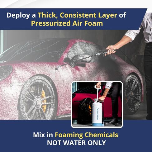 رشاشات الرشاشات بالإضافة إلى رغوة الرغوة Poamx Pro ، ومضخة عالية الضغط 45 رطل ، وأختام Viton® ، وتفاصيل السيارات ، ورذاذ رغوة غسيل السيارات ، وتنظيف HVAC وتنظيف السطح ، ورذاذ مضخة الرغوة 2 جالون in Saudi Arabia