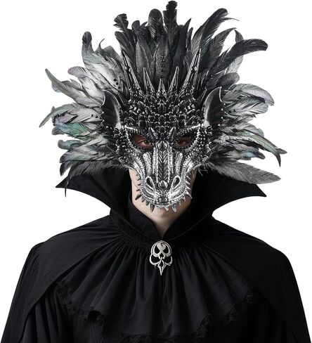 Dragon Cosplay Mask for Halloween and Carnival Half Face Dragon Mask Realistic Design Masquerade,Festivals Costume Accessory in Saudi Arabia