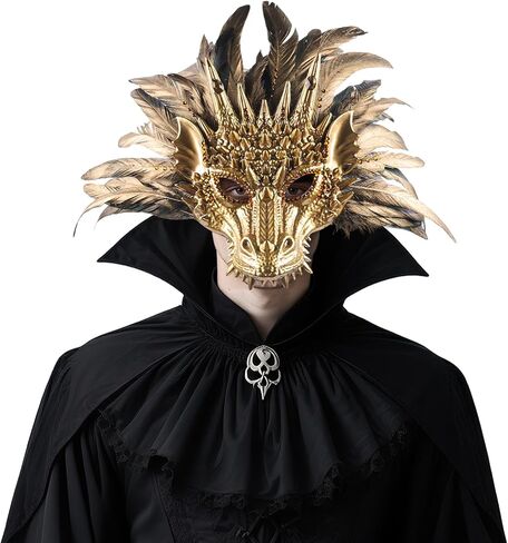 Dragon Cosplay Mask for Halloween and Carnival Half Face Dragon Mask Realistic Design Masquerade,Festivals Costume Accessory in Saudi Arabia