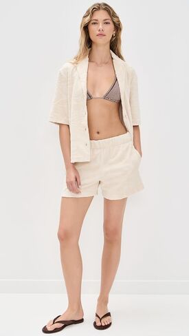 Faherty Women's Cabana Towel Terry Shorts in Saudi Arabia