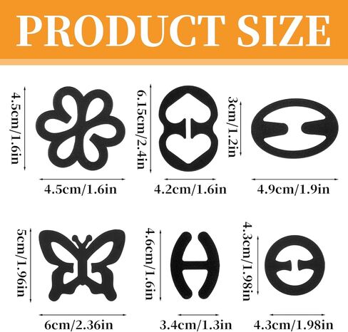 12 PCS مقاطع حزام حمالة صدرية لأحواض الأشرطة المضادة للانزلاق Racerback أحزمة إخفاء قابلة للتعديل للظهر ، خطافات متعددة الطراز للنساء in Kuwait