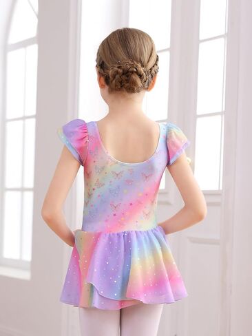 ثياب باليه للبنات للأطفال الفتيات الكلاسيكية الكشكش الأكمام توتو Kirted Leotard Toddler/Little Kid/Big Kid in Kuwait