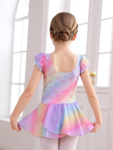 ثياب باليه للبنات للأطفال الفتيات الكلاسيكية الكشكش الأكمام توتو Kirted Leotard Toddler/Little Kid/Big Kid in Kuwait