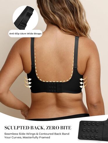 Comfelie Women v Neck Wireless Bra التغطية الكاملة Comfort Jelly Strip Bras داعمة in Kuwait