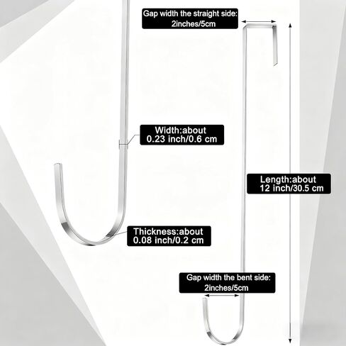 12" Wreath Hanger for Front Door, Metal Over The Door Single Hook, Silver in Saudi Arabia