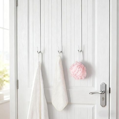 12" Wreath Hanger for Front Door, Metal Over The Door Single Hook, Silver in Saudi Arabia