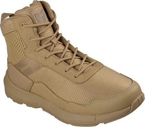 Skechers Men's Terradraft 6 Inch Tactical Zip Up Mesh Military Boot in Saudi Arabia