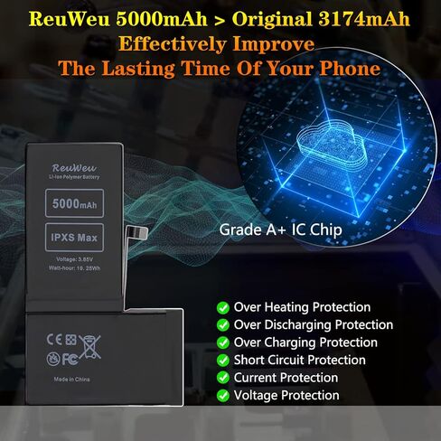 Replacement for iPhone 12 Pro Max Battery 6.7" All Carriers Upgraded Capacity with Repair Tool Kit in Kuwait