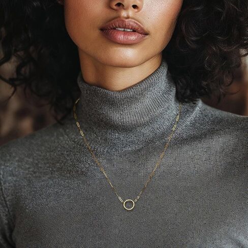 Pure Collection by Ross-Simons Italian 14kt Yellow Gold Charm-Compatible Paper Clip Link Necklace in Saudi Arabia