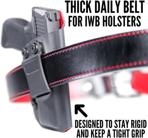 حزام جلدي CCW سميك/أسود كل يوم يحمل IWB CCW حزام عصري in Saudi Arabia