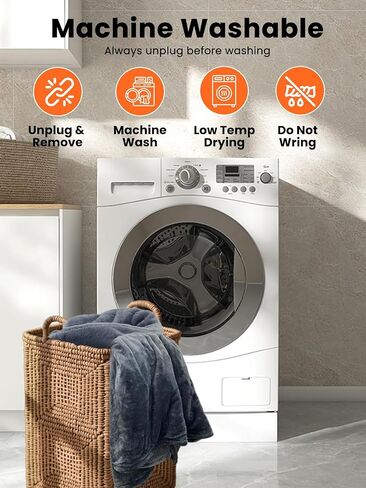 Electric Heated Blanket Full Size, Ultra‑Cozy Premium Flannel & Sherpa, Even Heat Distribution & Stable Temp, 1–10H Auto‑Off, 8 Temps (86–125.6°F), Overheat Protection, Ideal Gifts for Grandma in Saudi Arabia