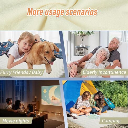 Water Resistant Blanket for Bed Couch Sofa, 60"x80" Reversible & Washable Microfiber Blanket, Queen Size Waterproof Throw, Pet Friendly & Leakproof (Snow White/Bright White) in Saudi Arabia