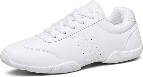 TUOTOM White Cheer Shoes for Girls Lightweight Youth Kids Cheerleading Shoes Athletic Training Dancing Hip Hop Sneakers in Kuwait