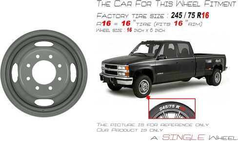 جديد 16 × 6 16 "عجلة دالية لعام 1988-2002 Chevy Express ، GMC Savana 3500 | تصميم OEM الصلب in Saudi Arabia