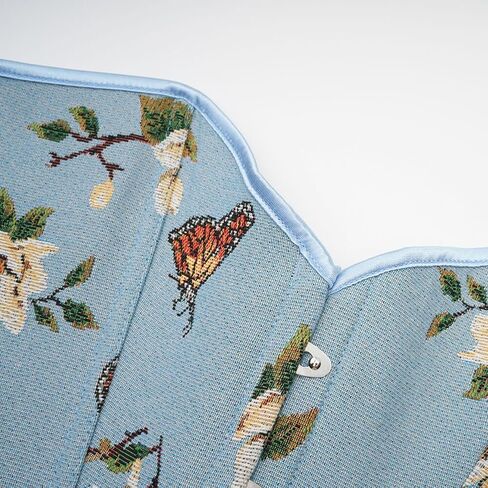 Shymmuo Daisy Floral Print Overbust Corset Top Sexy Fashion Lace Up Boned Cotton Weist Shaper Camel in Kuwait