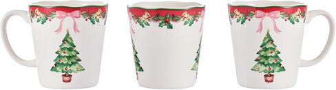 Bico Santa On The Way Ceramic Mugs, Set of 4, for Coffee, Tea, Drinks, Microwave & Dishwasher Safe in Saudi Arabia