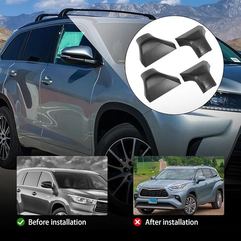 غطاء رف سقف 4pcs لعام 2020-2024 Highlander Xle Xse Ltd Platinum ، PT767-48200-CVRR PT76748200CVRR in Saudi Arabia