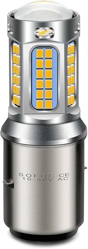 SOFOC-BA20D LED Bulbs High/Low Beam,Warm White DRLs 1200Lm Dual Contact 12V 24V AC10V-30V Compatible 10W 1Pcs in Saudi Arabia