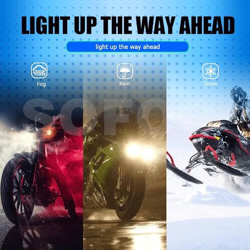 SOFOC-BA20D LED Bulbs High/Low Beam,Warm White DRLs 1200Lm Dual Contact 12V 24V AC10V-30V Compatible 10W 1Pcs in Saudi Arabia