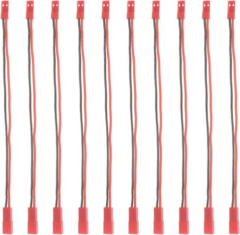 5 Pairs JST Plug to JR Connector Male Female Cable 10cm Servo Adapter Wire for RC Plane Helicopter Car (JST to JR-10pcs) in Saudi Arabia