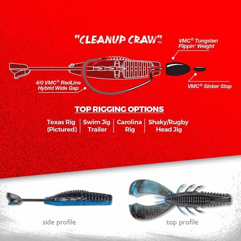 CrushCity Cleanup Craw 3 Watermelon Red CCCLC35WMR in Saudi Arabia