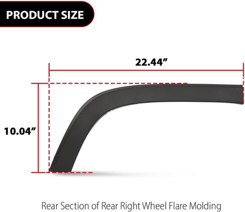 Rear Right Fender Flare Wheel Opening Molding Arch Trim, Fit Jeep Cherokee 2019 2020 2021 2022, Passenger Side, 68316002AD, 68316006AB in Saudi Arabia