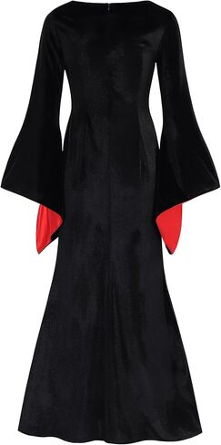 زي هالوين البالغين للنساء اللباس القوطي الأسود لدور تأثيري in Kuwait